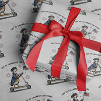 Funny Patriotic Goose Wrapping Paper Roll Off To Celebrate 250 Years