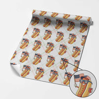 Funny Patriotic Hotdog Wrapping Paper Roll USA 250th Anniversary