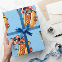 Funny Patriotic Hotdog Wrapping Paper Roll USA 250th Anniversary