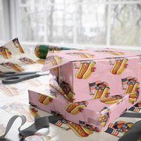 Funny Patriotic Hotdog Wrapping Paper Roll USA 250th Anniversary