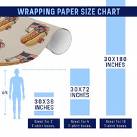 Funny Patriotic Hotdog Wrapping Paper Roll USA 250th Anniversary