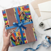 Funny Patriotic LGBT Graphic Wrapping Paper Roll No Kings In America