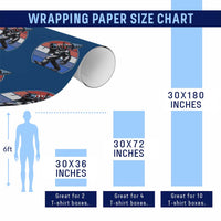 Funny Patriotic Mothman Wrapping Paper Roll West Virginia Cryptid Lover Gift