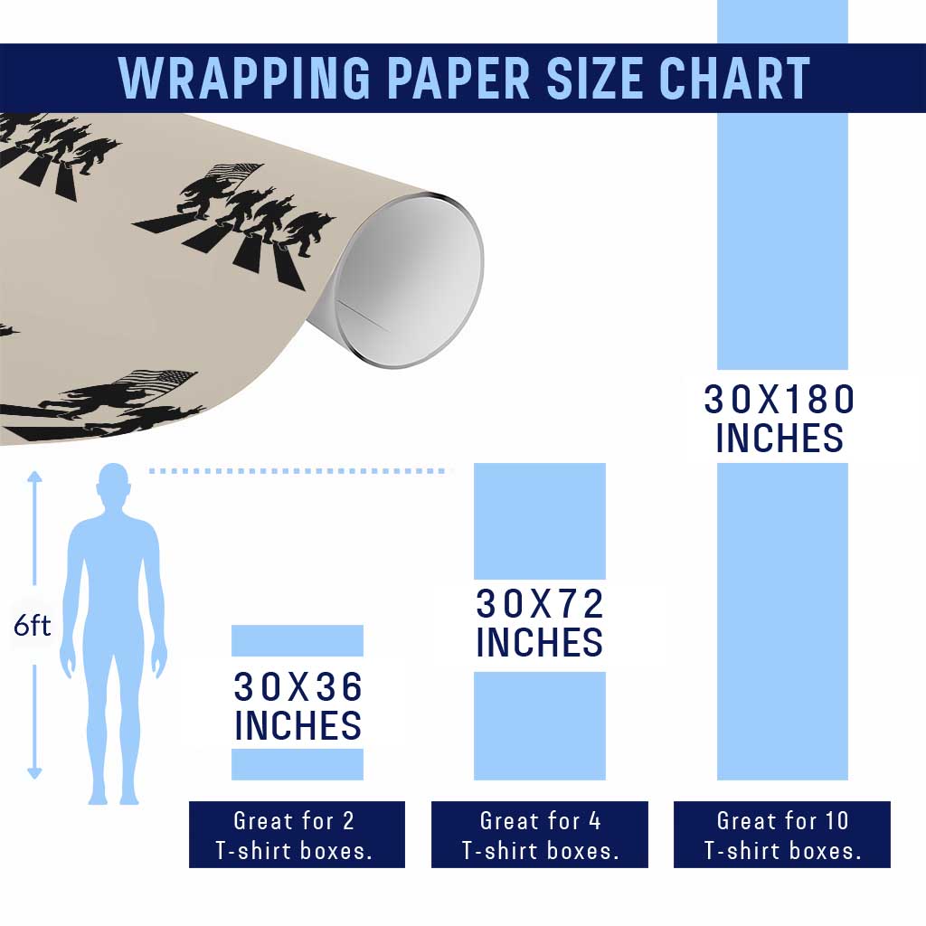 Funny Patriotic Mothman Wrapping Paper Roll Cryptid Lover Gift