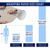 Funny Patriotic Pin Up Girl Firework USA Gift Wrapping Paper Roll Just Here To Bang
