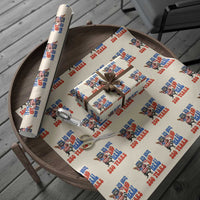Funny Patriotic Raccoon Wrapping Paper Roll Red White And Feral 250 Years