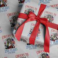 Funny Patriotic Statue Of Liberty Wrapping Paper Roll Cheers To 250 Years