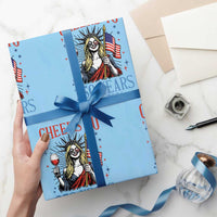 Funny Patriotic Statue Of Liberty Wrapping Paper Roll Cheers To 250 Years