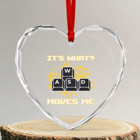 Funny PC Gamer Gaming Heart Crystal Glass Ornament It Is What Moves Me - Wonder Print Shop