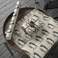 Funny Penguin Lover Gift Wrapping Paper Roll Flight Was Never An Option
