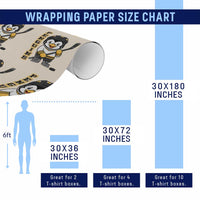 Funny Penguin Playing Ice Hockey Wrapping Paper Roll Gift For Kids - Wonder Print Shop