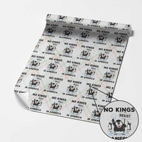 Funny Penguin Protest Wrapping Paper Roll No Kings In America