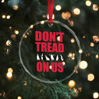 Funny Penguins Resist Protest Crystal Glass Ornament Don't Tread On Us