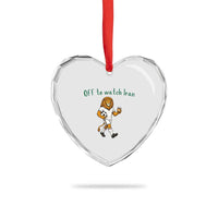 Funny Persian Lion Soccer Fan Gift Heart Crystal Glass Ornament Off To Watch Iran