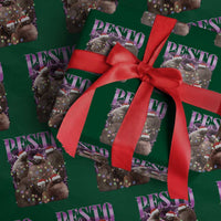 Funny Pesto The Penguin Christmas Wrapping Paper Roll - Wonder Print Shop