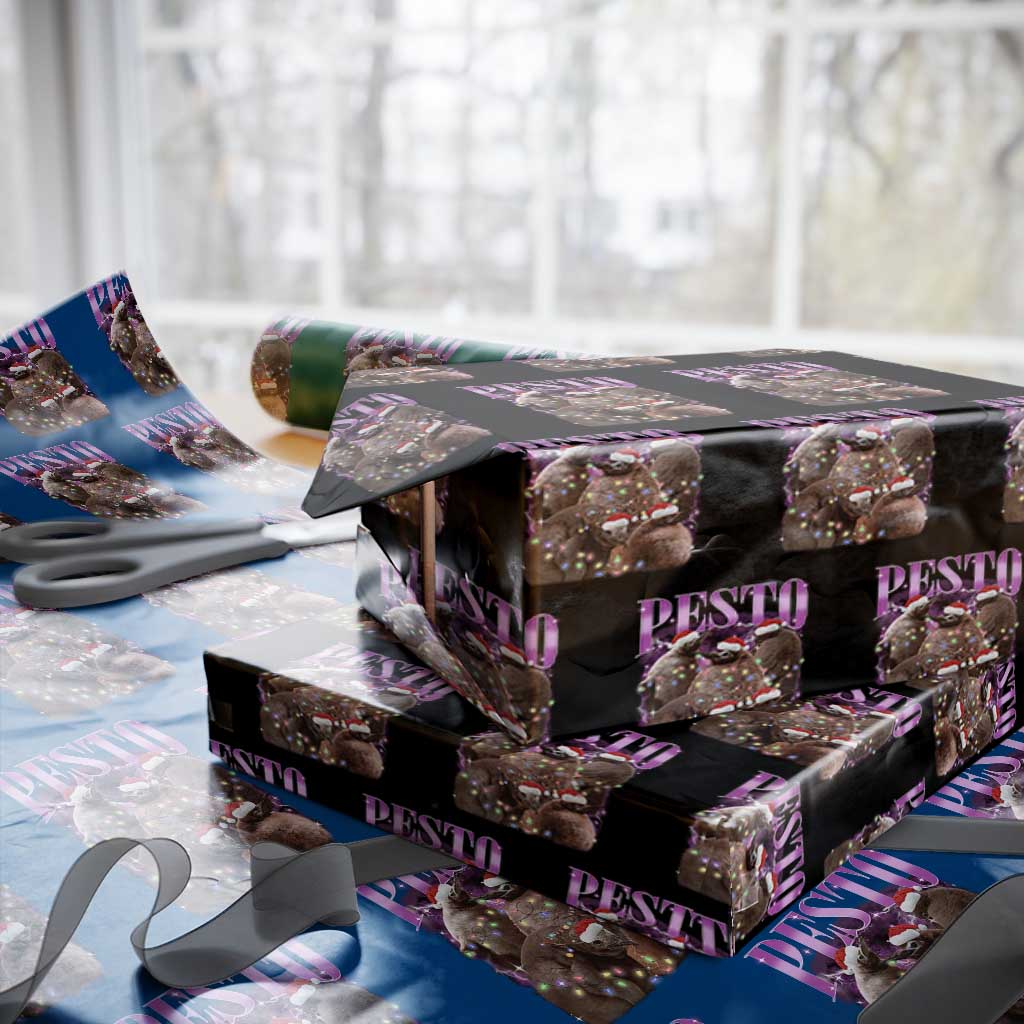 Funny Pesto The Penguin Christmas Wrapping Paper Roll - Wonder Print Shop