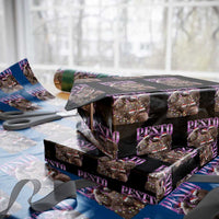 Funny Pesto The Penguin Christmas Wrapping Paper Roll - Wonder Print Shop
