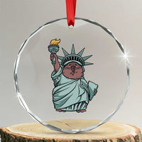Funny Pesto The Penguin Statue Of Liberty Crystal Glass Ornament TS11