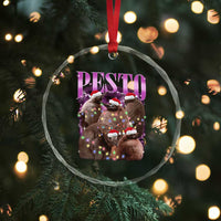 Funny Pesto The Penguin Xmas Crystal Glass Ornament TS11