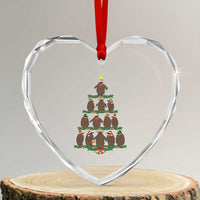 Funny Pesto Xmas Penguin Xmas Tree Heart Crystal Glass Ornament - Wonder Print Shop