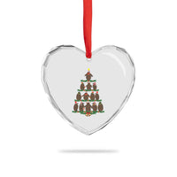 Funny Pesto Xmas Penguin Xmas Tree Heart Crystal Glass Ornament - Wonder Print Shop