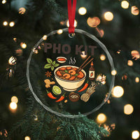 Funny Pho Kit Vietnamese Noodle Pun Crystal Glass Ornament Ramen Pho Lovers Hilarious Foodie Graphic TS02