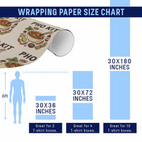 Funny Pho Kit Vietnamese Noodle Pun Wrapping Paper Roll Ramen Pho Lovers Hilarious Foodie Graphic - Wonder Print Shop
