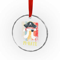Funny Pi-rate Crystal Glass Ornament Pi Day Math Geek Pirate Lover TS02