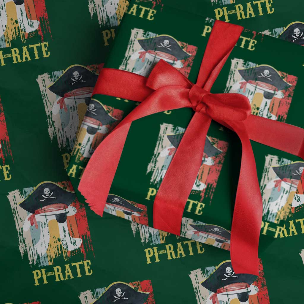 Funny Pi-rate Wrapping Paper Roll Pi Day Math Geek Pirate Lover - Wonder Print Shop