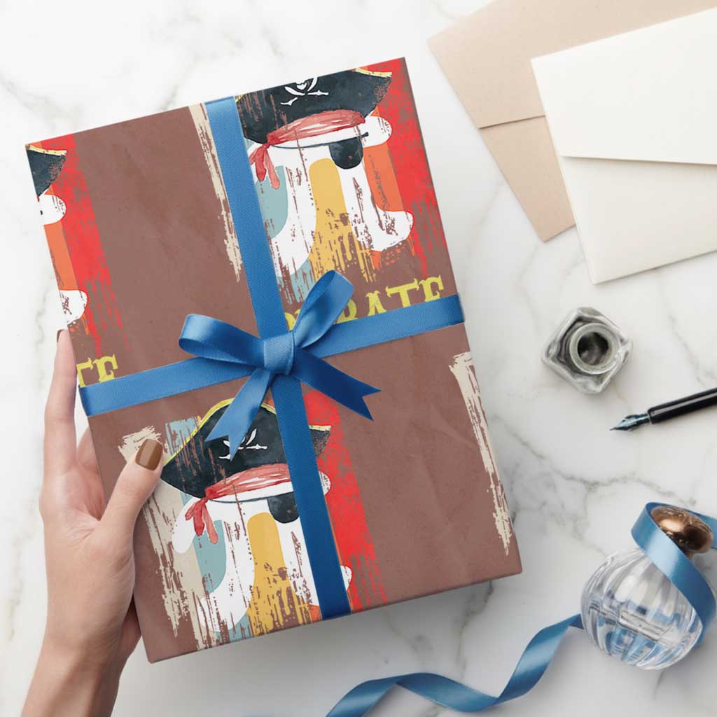 Funny Pi-rate Wrapping Paper Roll Pi Day Math Geek Pirate Lover - Wonder Print Shop
