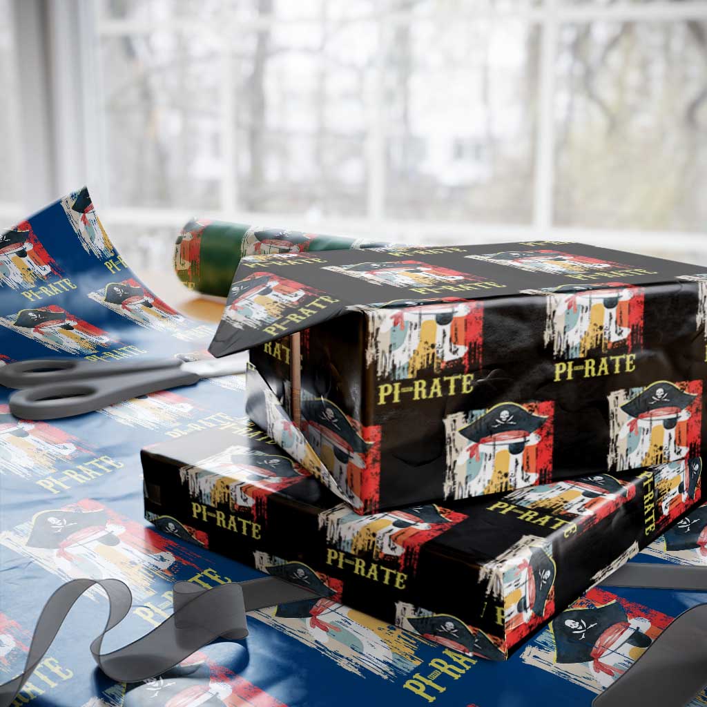 Funny Pi-rate Wrapping Paper Roll Pi Day Math Geek Pirate Lover - Wonder Print Shop
