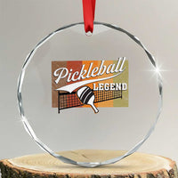 Funny Pickleball Legend Crystal Glass Ornament Pickleball Player Retro Sport Lover - Wonder Print Shop