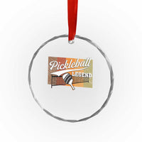 Funny Pickleball Legend Crystal Glass Ornament Pickleball Player Retro Sport Lover - Wonder Print Shop