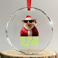 Funny Pig Santa Crystal Glass Ornament Ho Ho Ho Let Me Suck Them Toes Weird Festive Christmas TS02