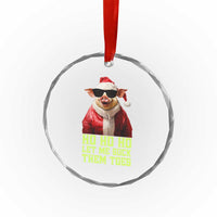 Funny Pig Santa Crystal Glass Ornament Ho Ho Ho Let Me Suck Them Toes Weird Festive Christmas TS02