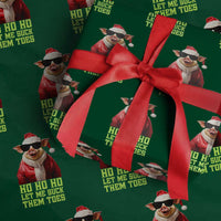 Funny Pig Santa Wrapping Paper Roll Ho Ho Ho Let Me Suck Them Toes Weird Festive Christmas