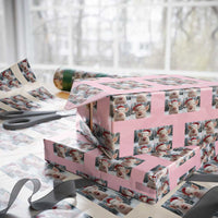 Funny Pig With Santa Hat Photobooth Wrapping Paper Roll Christmas Gift - Wonder Print Shop