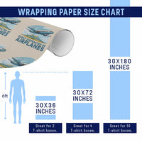 Funny Pilot Aviation Wrapping Paper Roll Easily Distracted By Airplanes Lover - Wonder Print Shop