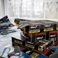 Funny Pilot Wrapping Paper Roll Warning May Spontaneously Talk About Airplanes - Wonder Print Shop