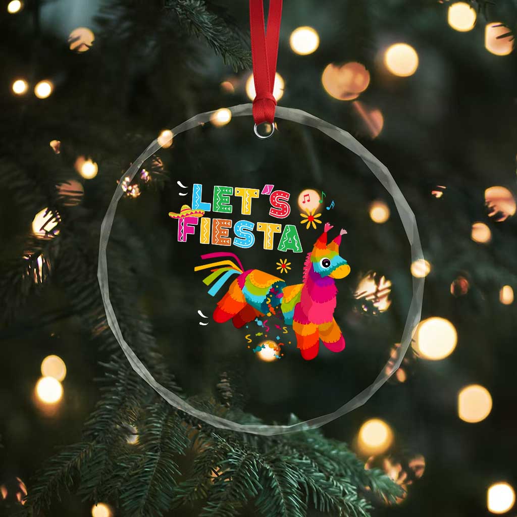 Funny Pinata Mexican Crystal Glass Ornament Let Us Fiesta - Wonder Print Shop