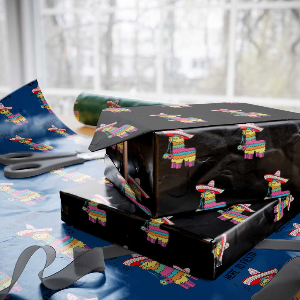 Funny Pinata Mexican Wrapping Paper Roll Here To Fiesta - Wonder Print Shop
