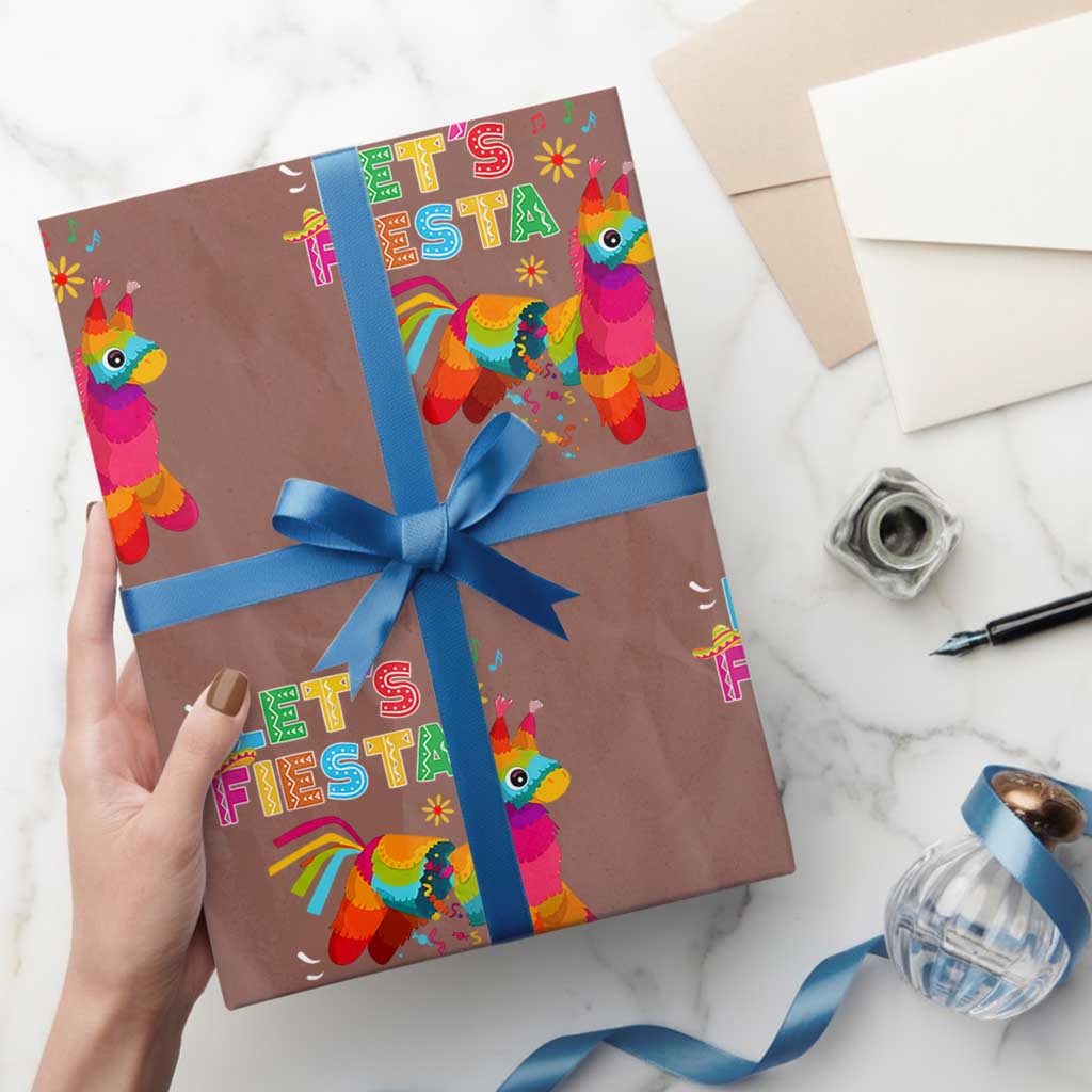 Funny Pinata Mexican Wrapping Paper Roll Let Us Fiesta - Wonder Print Shop