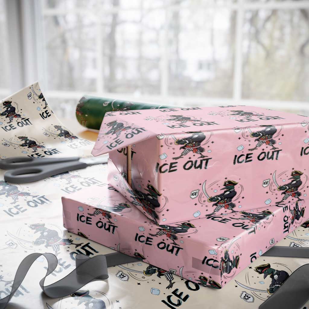Funny Pirate Common Loon Minnesota Defends Abolish Ice Wrapping Paper Roll