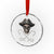 Funny Pirate Fishing Lover Crystal Glass Ornament Vintage Pirate Skull Hooks Fishing - Wonder Print Shop