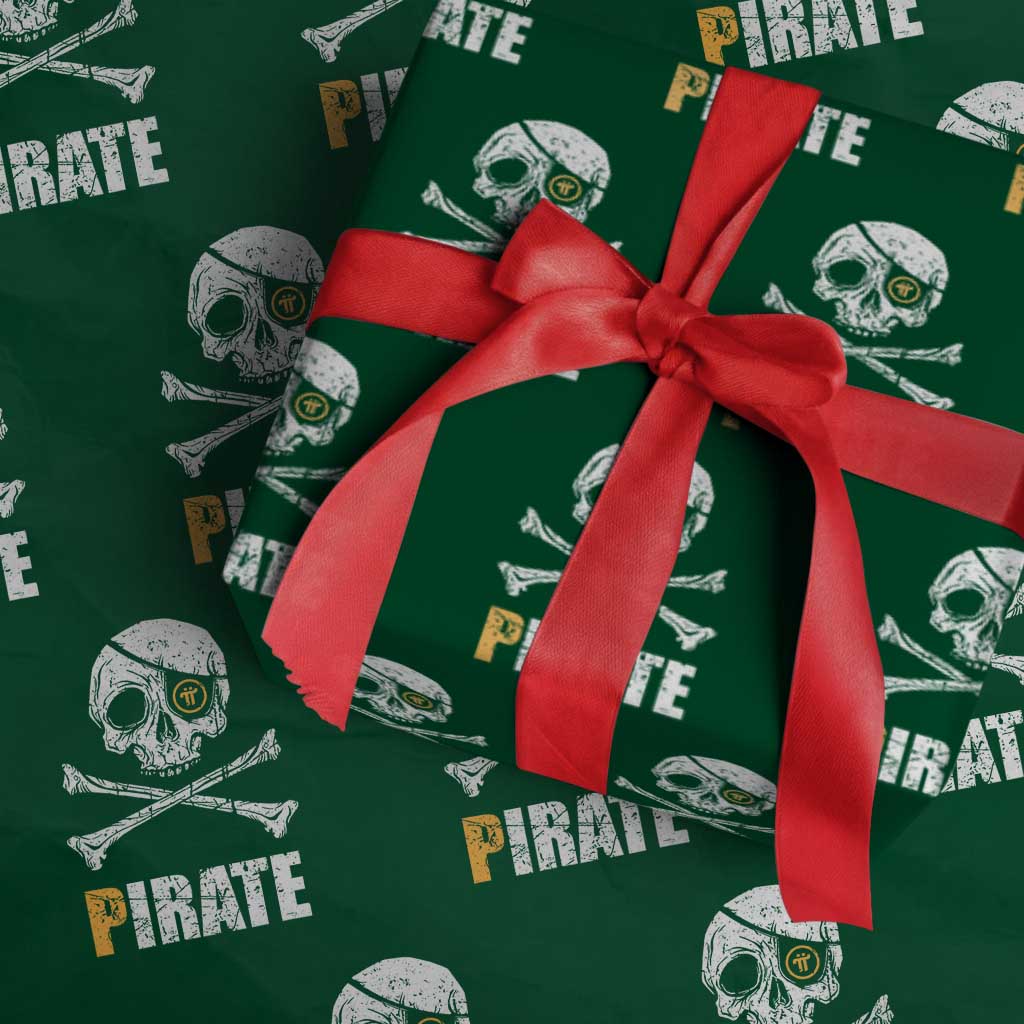 Funny Pirate Pi Cryptocurrency Wrapping Paper Roll Crypto Coins Blockchain Mining - Wonder Print Shop