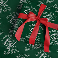 Funny Pirate Wrapping Paper Roll Captain Ship Show Boater Boating Captain - Wonder Print Shop