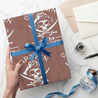 Funny Pirate Wrapping Paper Roll Captain Ship Show Boater Boating Captain - Wonder Print Shop