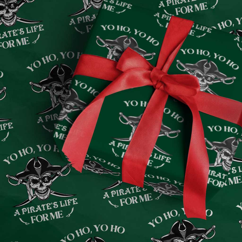Funny Pirate Wrapping Paper Roll Pirate Life For Me Pirate Skull Buccaneer Freebooter - Wonder Print Shop