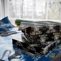 Funny Pirate Wrapping Paper Roll Rule #1 Don't Fall Off The Boat Cruise Party Gift - Wonder Print Shop