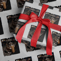 Funny Pitbull Drinking Coffee Wrapping Paper Roll Dog Meme Caffeine Graphic